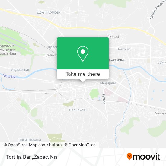 Tortilja Bar „Žabac map