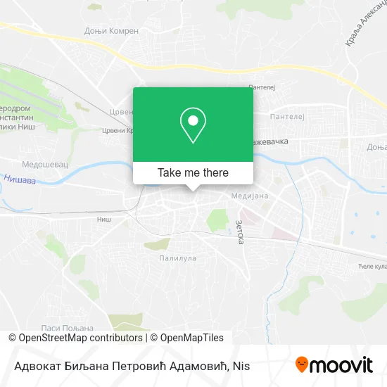 Адвокат Биљана Петровић Адамовић map