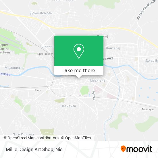 Millie Design Art Shop map