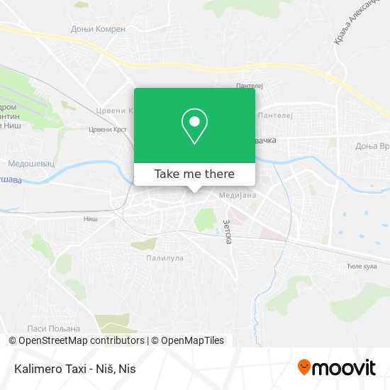 Kalimero Taxi - Niš map