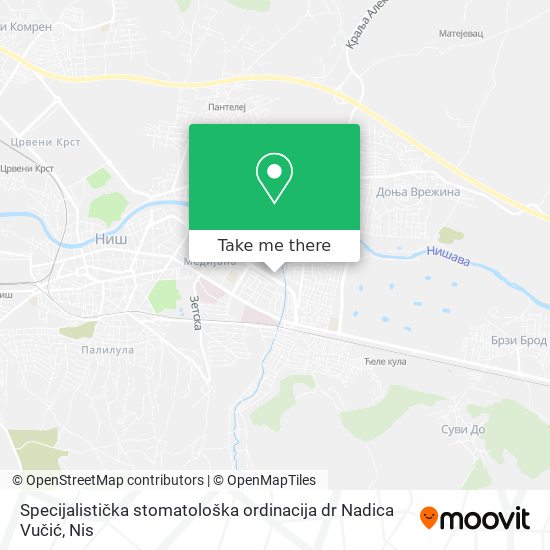 Specijalistička stomatološka ordinacija dr Nadica Vučić map