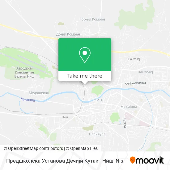 Предшколска Установа Дечији Кутак - Ниш map