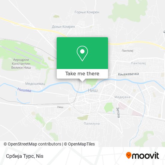 Србија Турс map