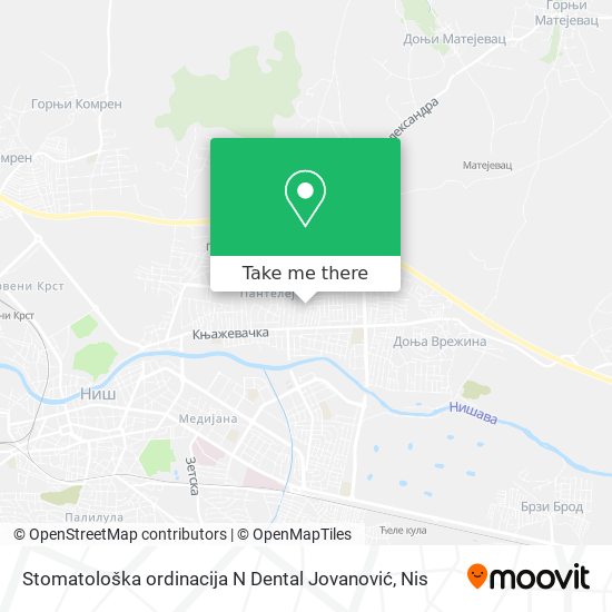 Stomatološka ordinacija N Dental Jovanović map