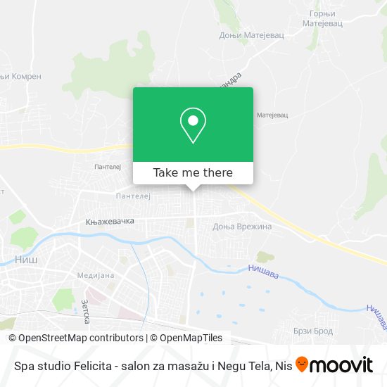 Spa studio Felicita - salon za masažu i Negu Tela map