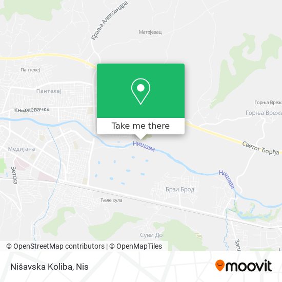 Nišavska Koliba map