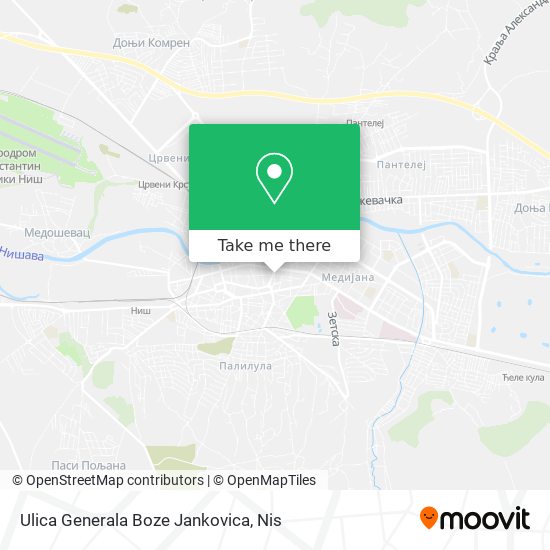 Ulica Generala Boze Jankovica map