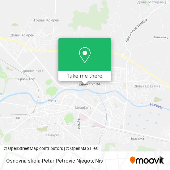 Osnovna skola Petar Petrovic Njegos map