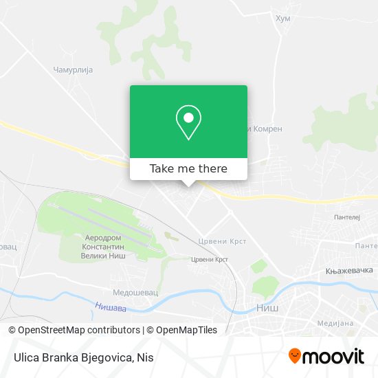 Ulica Branka Bjegovica map