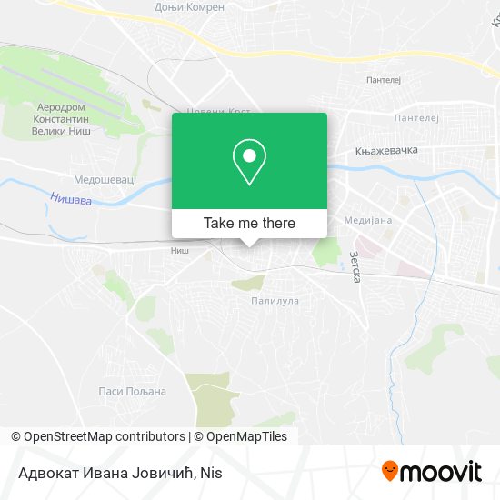 Адвокат Ивана Јовичић map