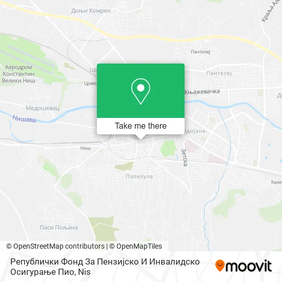 Републички Фонд За Пензијско И Инвалидско Осигурање Пио map