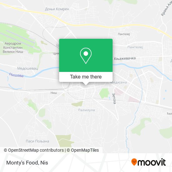 Monty's Food map