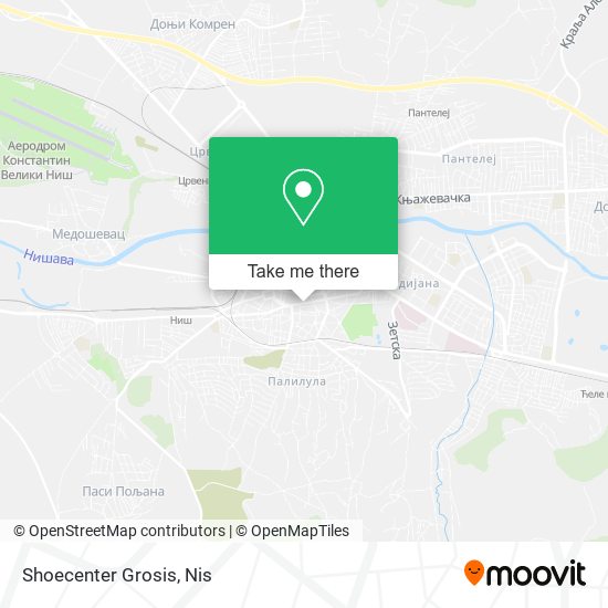 Shoecenter Grosis map
