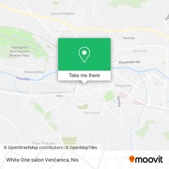 White One salon Venčanica map