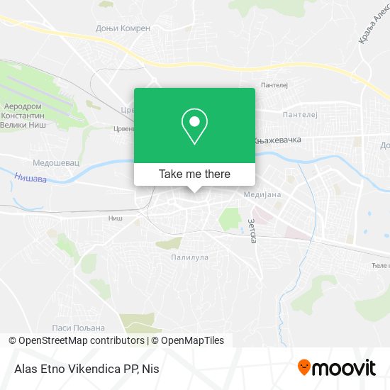Alas Etno Vikendica PP map