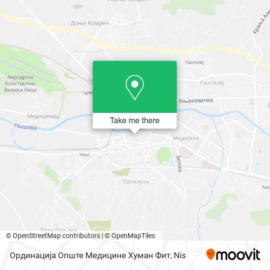 Ординација Опште Медицине Хуман Фит map