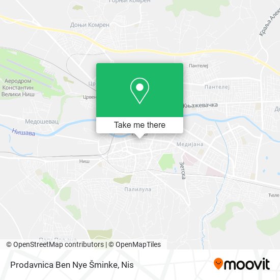 Prodavnica Ben Nye Šminke map