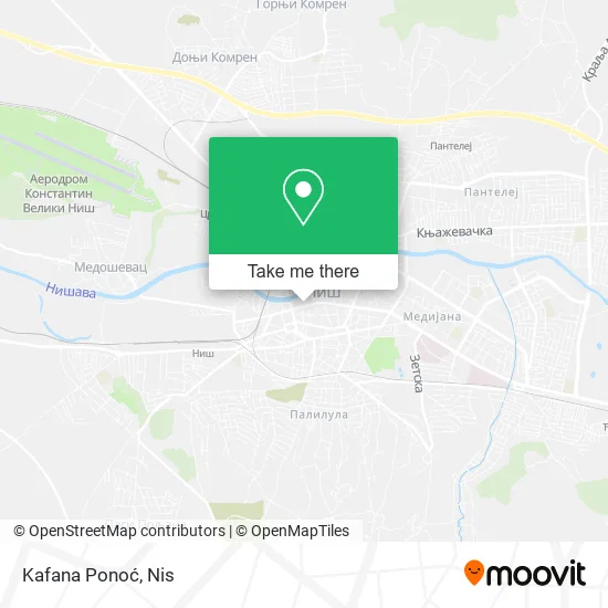 Kafana Ponoć map