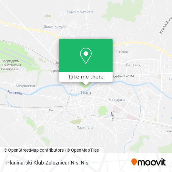 Planinarski Klub Zeleznicar Nis map