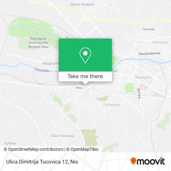 Ulica Dimitrija Tucovica 12 map