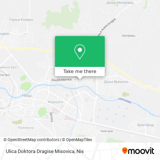 Ulica Doktora Dragise Misovica map