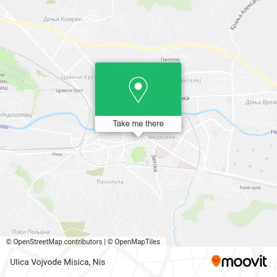 Ulica Vojvode Misica map