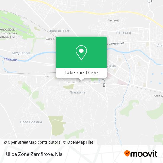 Ulica Zone Zamfirove map