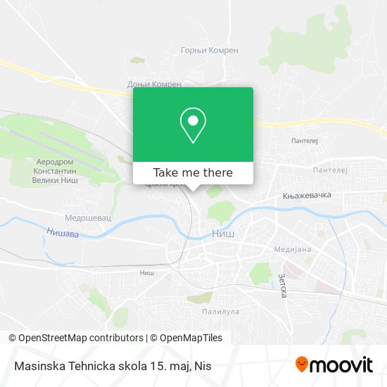 Masinska Tehnicka skola 15. maj map