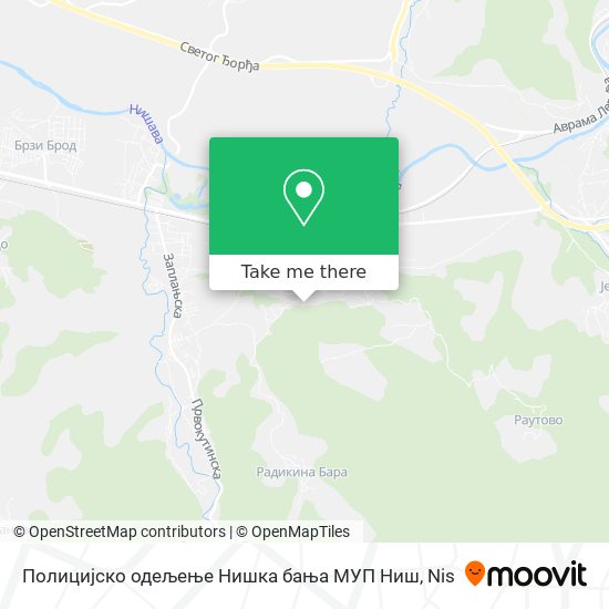 Полицијско одељење Нишка бања МУП Ниш map