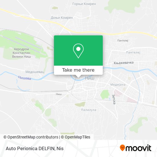 Auto Perionica DELFIN map