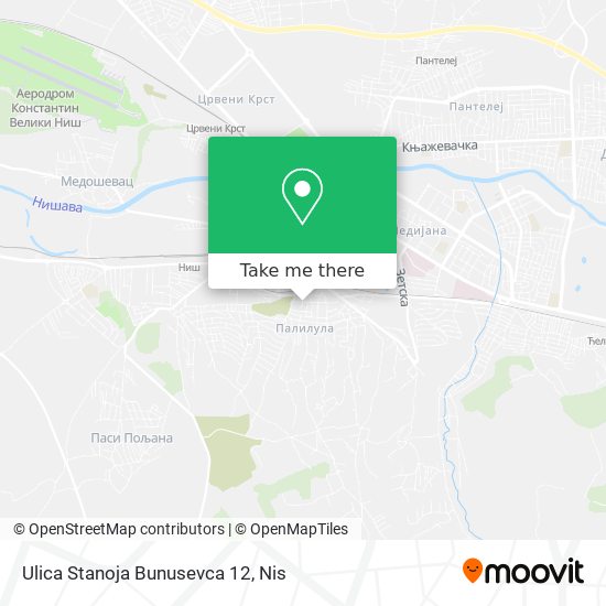 Ulica Stanoja Bunusevca 12 map