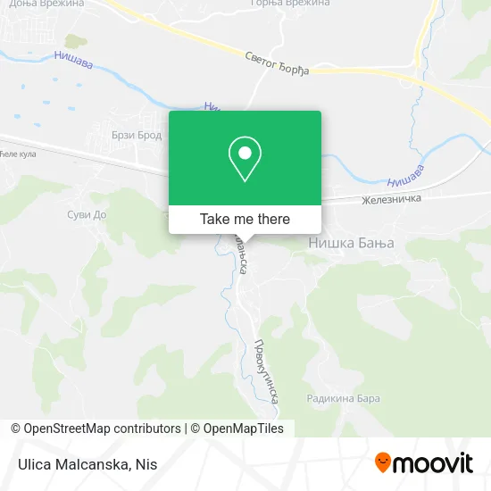 Ulica Malcanska map