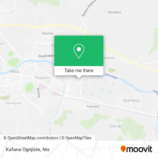 Kafana Ognjiste map