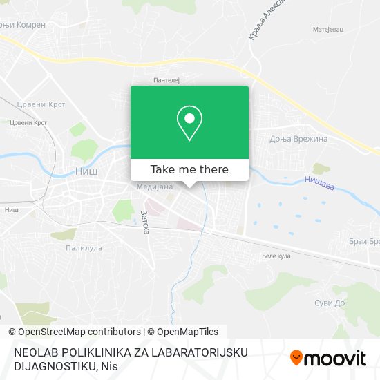 NEOLAB POLIKLINIKA ZA LABARATORIJSKU DIJAGNOSTIKU map