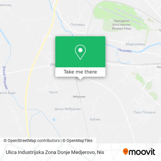 Ulica Industrijska Zona Donje Medjerovo map