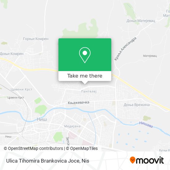 Ulica Tihomira Brankovica Joce map