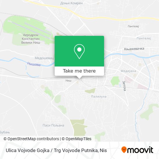 Ulica Vojvode Gojka / Trg Vojvode Putnika map
