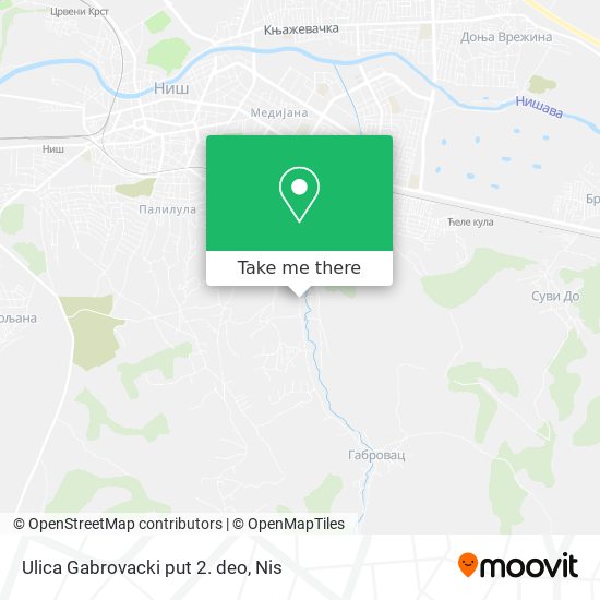 Ulica Gabrovacki put 2. deo map