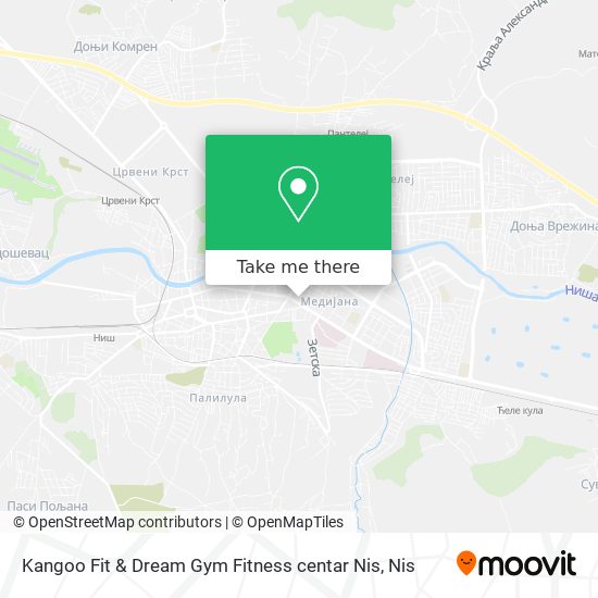 Kangoo Fit & Dream Gym Fitness centar Nis map