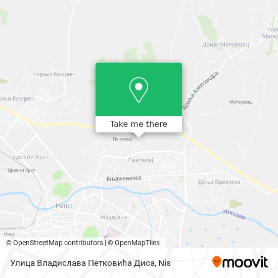 Улица Владислава Петковића Диса map