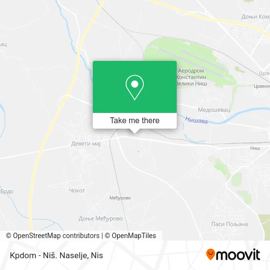 Kpdom - Niš. Naselje map