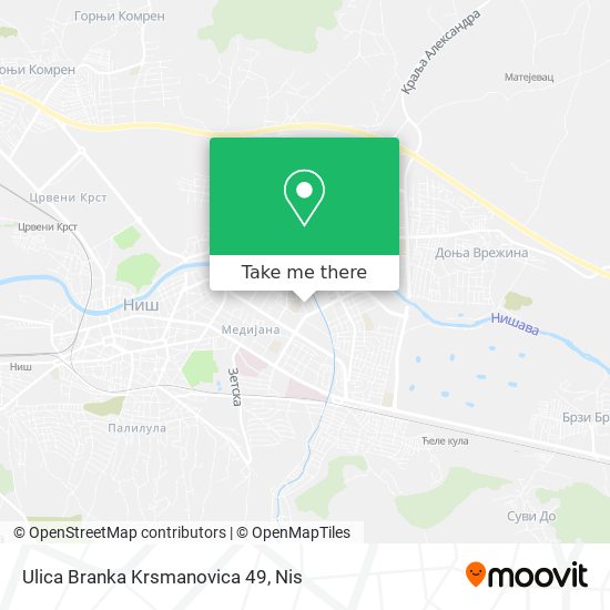 Ulica Branka Krsmanovica 49 map