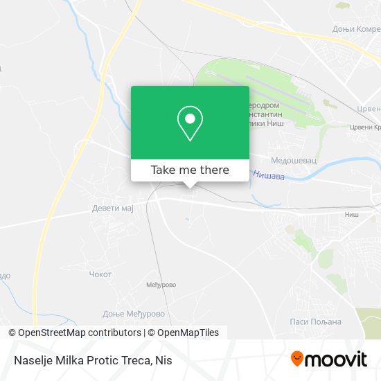 Naselje Milka Protic Treca map