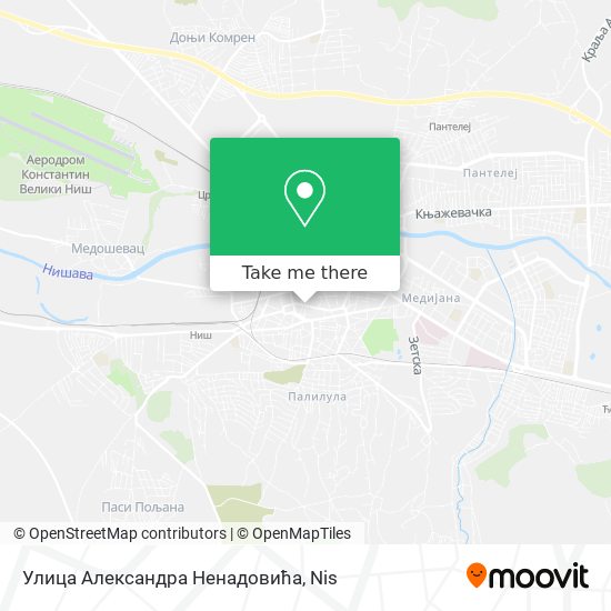 Улица Александра Ненадовића map