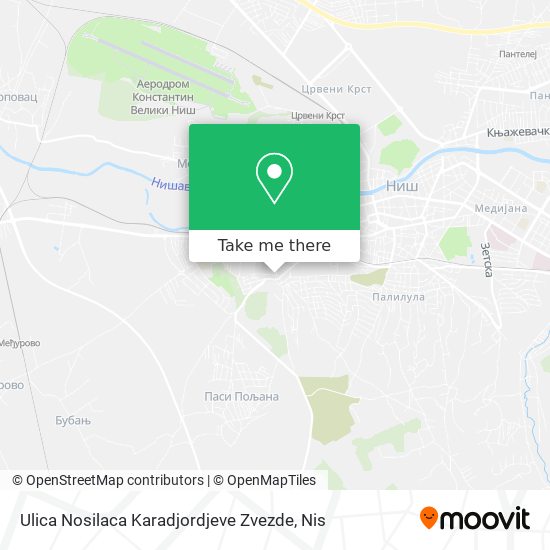 Ulica Nosilaca Karadjordjeve Zvezde map