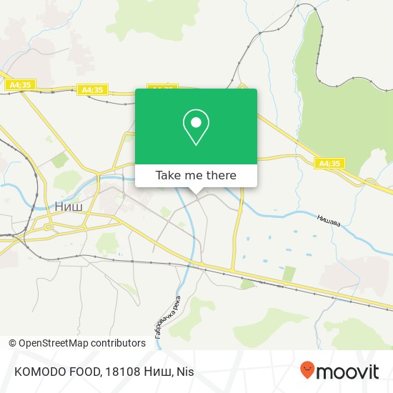 KOMODO FOOD, 18108 Ниш map