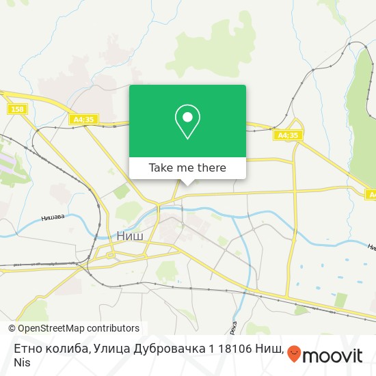 Етно колиба, Улица Дубровачка 1 18106 Ниш map