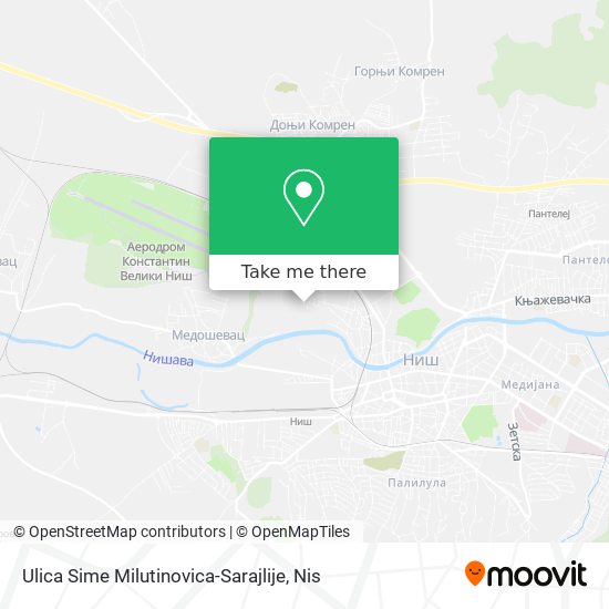 Ulica Sime Milutinovica-Sarajlije map
