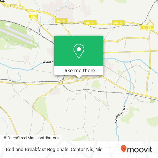 Bed and Breakfast Regionalni Centar Nis map