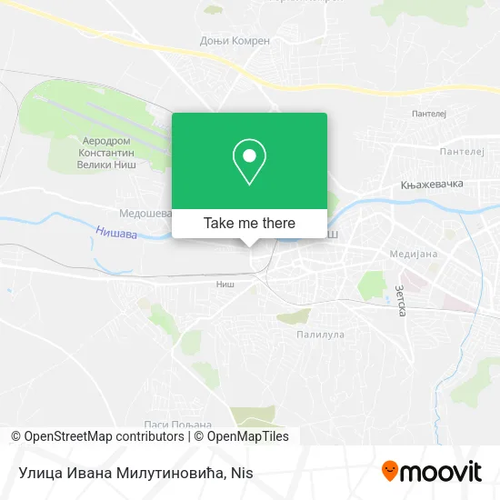 Улица Ивана Милутиновића map